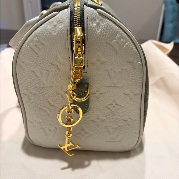 LV Handbag Green White Monogram Empreinte Bicolor Leather Speedy bandouliere - Picture 5 of 10